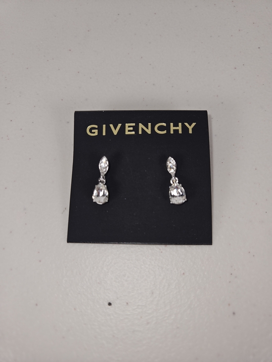 Givenchy Jewelry - Givenchy Clear Crystal Drop Earrings - Silver-Tone